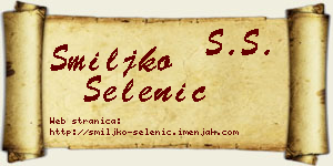 Smiljko Selenić vizit kartica